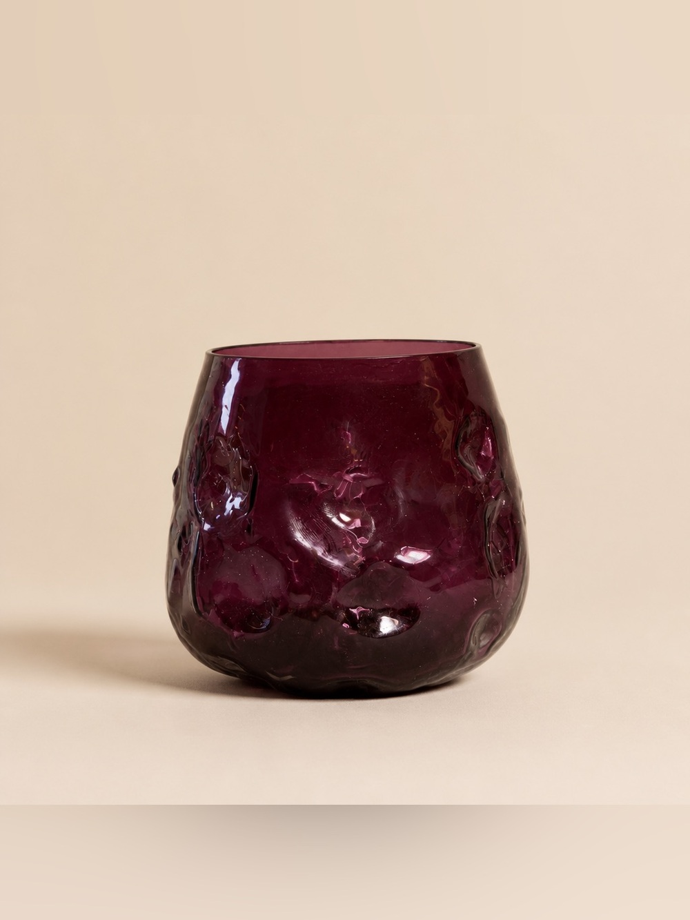 Bryce El Rancho Purple Amethyst Glass Vase Rose Bowl Votive Candle Holder